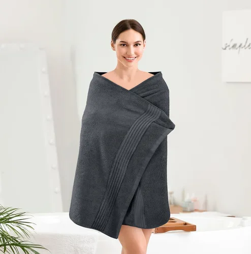 Miniatura 3 de Utopia Towels - Juego de toallas de baño 100 % de algodón hilado en anillo de 600 GSM, secado rápido, muy absorbentes, livianas, para baños, Gris