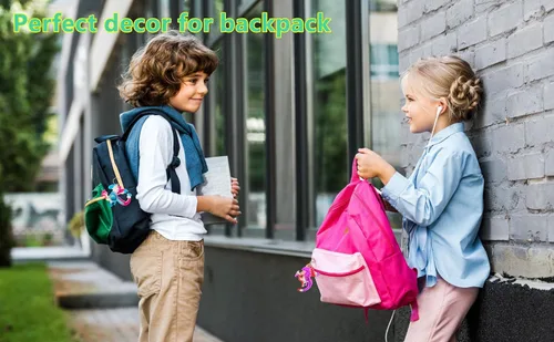 Miniatura 5 de Paquete de 100 paquetes de mochila de animales de dragones a granel, mini llavero de arco iris, llavero para niños, aula, estudiantes, regalos