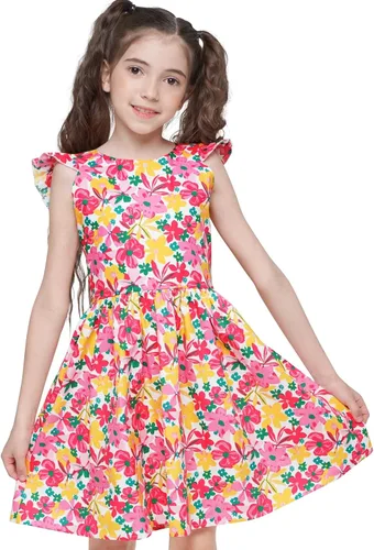 Miniatura 123 de Vestido de verano para niña, de algodón, con diseño floral