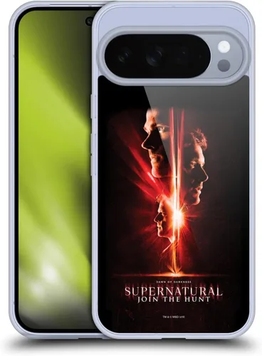 Miniatura 48 de Head Case Designs Supernatural Sam, Dean & Castiel Key Art - Funda de gel con licencia oficial [protección de grado militar] compatible con Google
