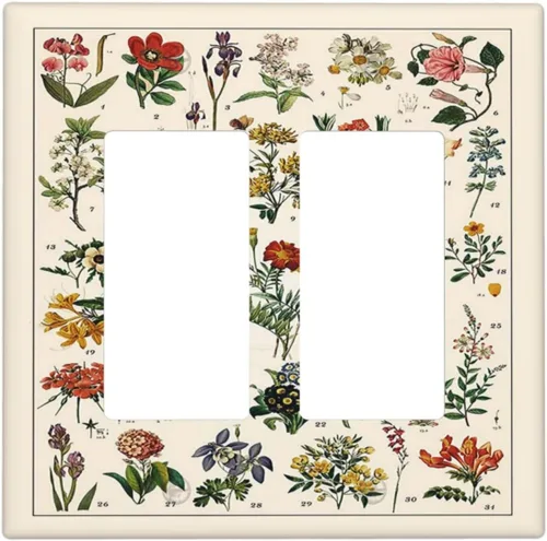 Miniatura 216 de Placa de cubierta de tomacorriente con diseño de mariposa, placas decorativas de pared, 1 gang, cubiertas de enchufes eléctricos, placa frontal Arte