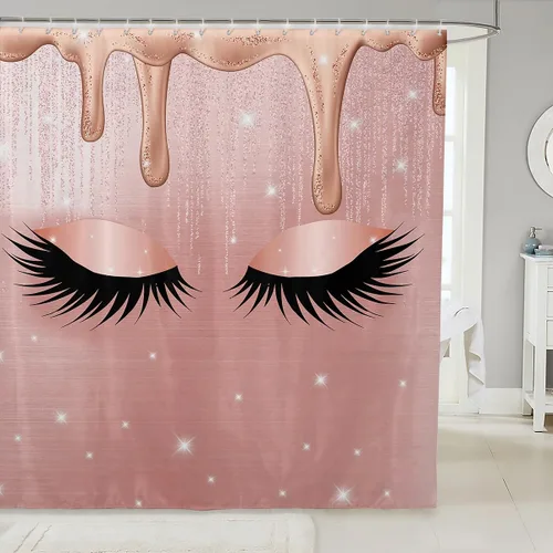 Miniatura 7 de Manfei Musical Shower Curtains Retro Musical Notes Print Bathroom Curtains for Kids Boys Girls Room Decor, Music Theme Waterproof Bath Curtains with