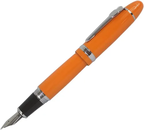 Miniatura 6 de Jinhao - Pluma estilográfica 159 negro lacado con borde dorado, dorado