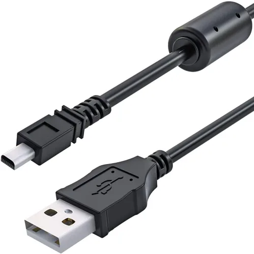MasterStor Cable de transferencia de datos USB de 8 pines Panasonic de repuesto, compatible con Lumix DMC-ZS20, TZ30, FZ Series (FZ1–FZ50), Serie LC
