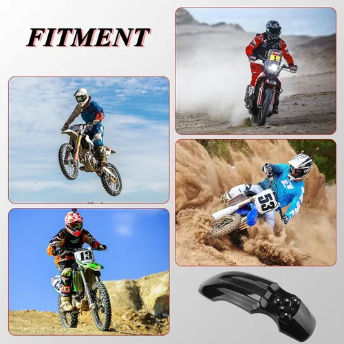 Miniatura 3 de Nuevo Olym plástico rueda delantera guardabarros para Tuttio Tutti Soleil 01 CRF50 estilo 125CC Pit PRO Trail Dirt Bike Negro