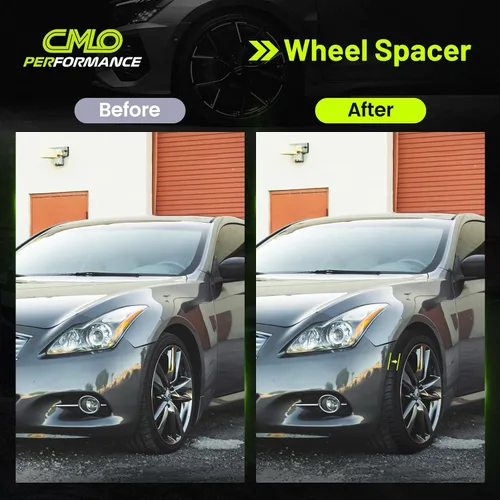 Miniatura 6 de Customadeonly Espaciadores de rueda de 5x114.3 para 370Z 350Z 240SX 300ZX GTR Murano Maxima Sentra (2 piezas de 1.181 in de grosor negro) espaciador