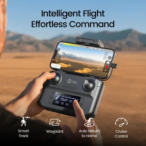 Miniatura 8 de Holy Stone HS600D Dron con cámara para adultos, video 4K/30fps, foto 48MP/8K, cardán de 3 ejes con EIS, resistencia al viento nivel 6, tiempo