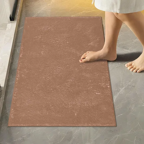 Miniatura 69 de Alfombra de baño amarilla, suave, absorbente, lavable a máquina, juego de alfombras de baño antideslizantes para puerta de baño, dormitorio