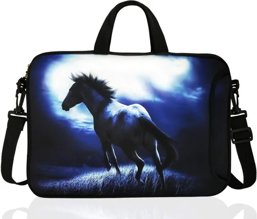Miniatura 7 de Funda de neopreno para portátil de 14 pulgadas para portátil/Chromebook de 13, 13, 3, 14, 14, 14,1 pulgadas (azul)