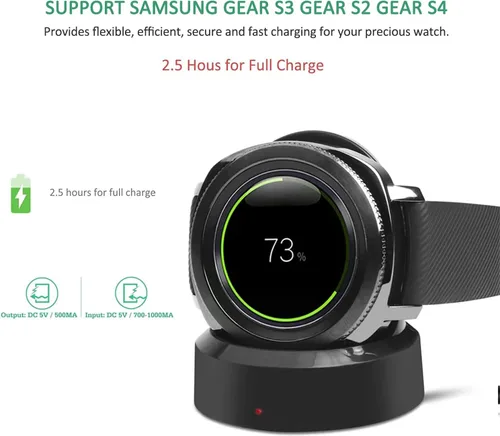 Miniatura 2 de Cargador de reloj para Samsung Gear S2, base de carga con cable de carga micro USB, para Smausng Gear S3 S2 Classic, S3 Frontier, S4 Smart Watch