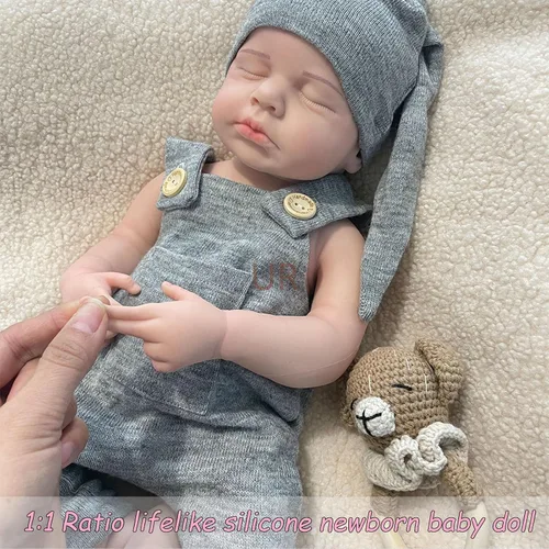 Miniatura 6 de Muñecas de bebé Reborn de silicona realistas de cuerpo completo de 20 pulgadas, muñeca de bebé realista que se ve en la vida real muñeca de bebé Niño