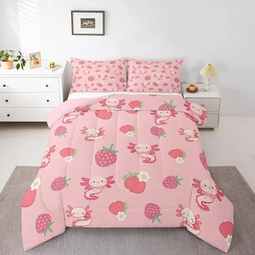 Miniatura 10 de Homewish Lindo juego de edredón de perros, juego de ropa de cama verde para niños, niñas y mujeres, edredón de verano para adultos, juego de edredón