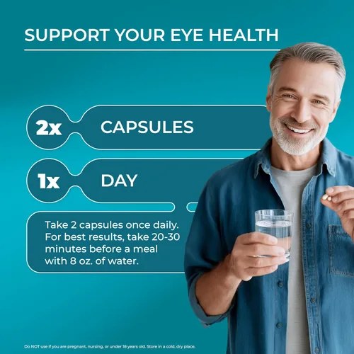 Miniatura 5 de PUREHEALTH RESEARCH Complete Vision Formula - Suplemento de vitaminas y minerales para los ojos, suplementos de luteína y zeaxantina para hombres