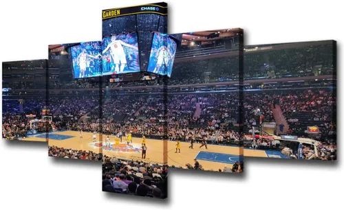 Miniatura 13 de Decoración de sala deportiva Memphis Grizzlies Imágenes para sala de estar, el foro FedEx en Memphis, pinturas de Tennessee, 5 piezas, lienzo, arte