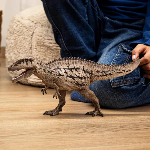 Miniatura 3 de Schleich Dinosaurios - Juguete realista de dinosaurio Carcharodontosaurus de 13 pulgadas. Figura de acción detallada de dinosaurio con mandíbula