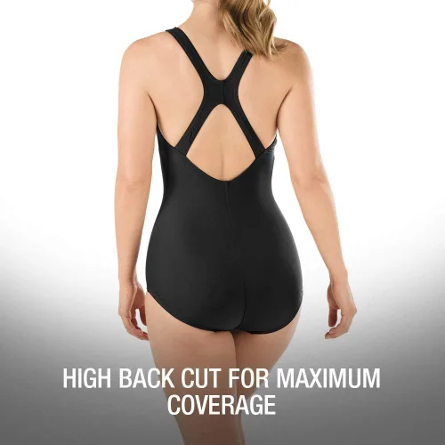 Miniatura 6 de Speedo - Traje de baño de una pieza para mujer, con costura de princesa, PowerFlex, Ultraback, corte conservador