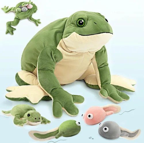 Miniatura 11 de MaoGoLan Mono gigante de peluche con bebés, juguete de peluche suave con plátano regalo para niños, niñas, niños, mamá y 3 bebés pequeños colgantes