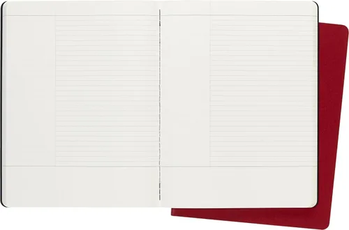 Miniatura 4 de Moleskine Asunto Diario Cahier, tapa suave, XL (7.5 x 9.75 pulgadas), negro y rojo arándano, 160 páginas (juego de 2)