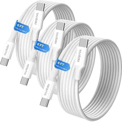 Miniatura 28 de Cable USB A a USB C de 6 pies, cable de carga rápida de 60 W compatible con iPhone 17/17 Pro Max/16/16e/16 Plus/15 Pro Max, Samsung Galaxy Blanco