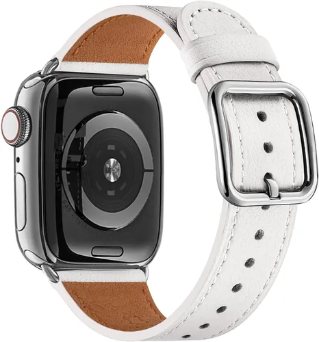 Miniatura 48 de MNBVCXZ Correas de cuero compatibles con Apple Watch para mujeres, correa de repuesto genuina para iWatch Series 11 10 9 8 7 6 5 4 3 2 1 SE 3 SE 2