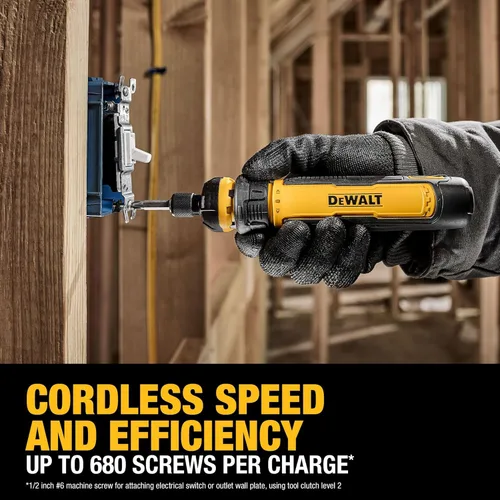 Miniatura 16 de DEWALT Destornillador inalámbrico, destornillador eléctrico recargable USB de 4 V con juego de 12 puntas de destornillador, luz LED, control
