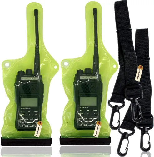 Miniatura 2 de Lsgoodcare 2 fundas portátiles de radio bidireccional, impermeable, a prueba de lluvia, compatibles con Motorola Kenwood Midland UV-3R UV-5R PX-888