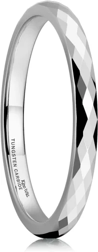 King Will Anillo de boda de carburo de tungsteno para hombres y mujeres, anillo de promesa para pareja de 0.079 pulgadas, 0.176 pulgadas,