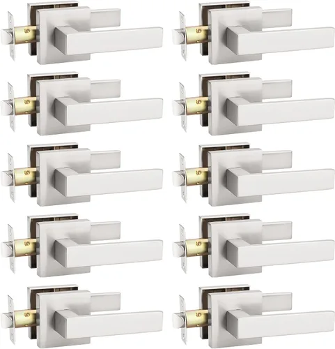 Miniatura 16 de KNOBWELL Paquete de 1 manija de puerta interior negra para uso en interiores, reversible para izquierda y derecha sin llave Negro