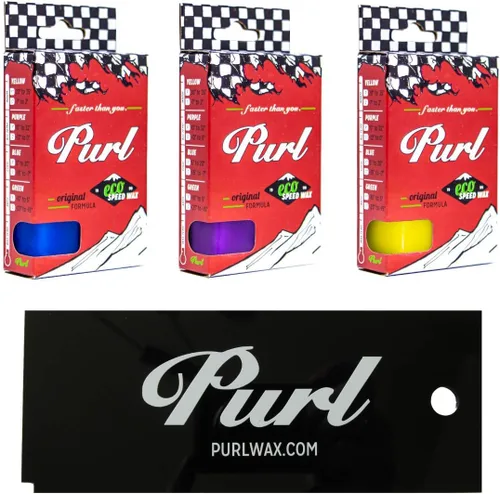 Miniatura 9 de PURL - Cera de esquí y snowboard - No tóxica - Biodegradable - Sin fluoros Grafito/Negro - Antiestático - 1 lb (454 g)