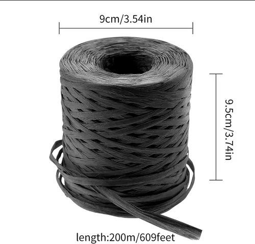 Miniatura 2 de Cinta de papel de rafia de 218 yardas para manualidades, 1/4 pulgadas por 218 yardas