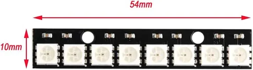 Miniatura 2 de 10PCS 8 RGB LED Stick 8 X WS2812B 5050 RGB LED con controladores integrados para Arduino Raspberry Pi DC4-7V