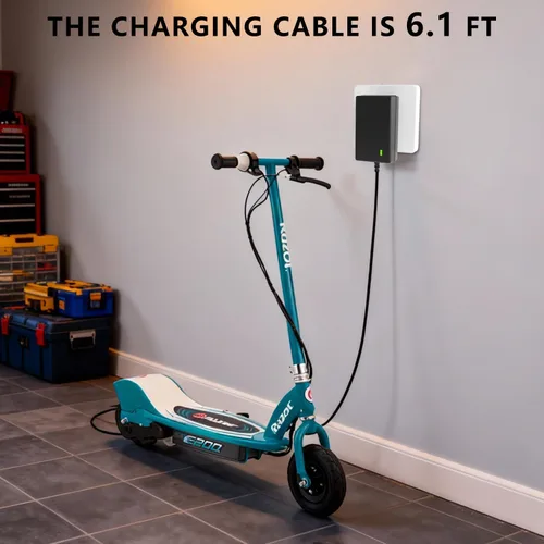 Miniatura 6 de Cargador de 24 V compatible con Razor E300, E200, E100, PR200, MX350, Dirt Quad, Pocket Mod, conector - Cable de alimentación de 3 clavijas