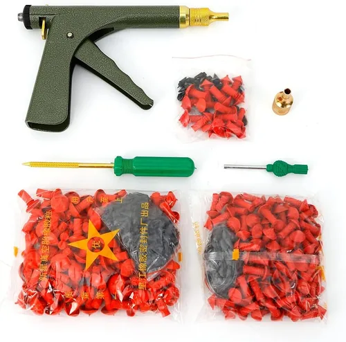 Miniatura 4 de Pistola de tapón de neumáticos de alta resistencia, kit de reparación de neumáticos de hongos, herramienta universal de reparación de pinchazos sin