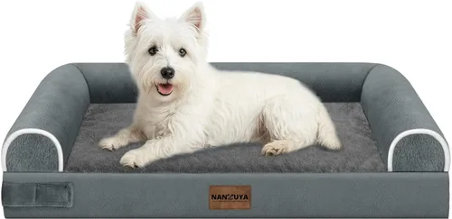 Miniatura 20 de Cama ortopédica lavable para perros medianos y grandes: cama con cojines de apoyo para perros medianos y grandes, cama impermeable de espuma tipo