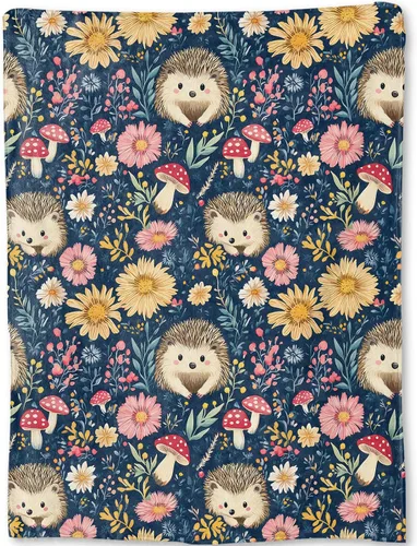 Miniatura 19 de Manta Bonita de Conejo - Adorable Manta de Forro Polar de Conejo con Diseño Floral en Lavanda Pastel, Regalos para Niños y Niñas, Suave y Cálida