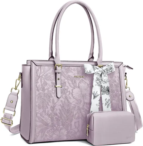 Miniatura 13 de MOSISO Bolsa para Portátil para Mujeres, 15.6-16 pulgadas Bolsa Tote de Piel Sintética Compatible con MacBook, HP, Dell, Asus Notebook, Bolsas
