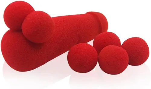 Miniatura 2 de MOMOMAGE 1 pieza de esponja hermano + 4 piezas de bolas de esponja rojas trucos de magia para magos calle primer plano ilusión mentalismo accesorios