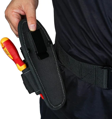 Miniatura 6 de Bolsa de herramientas pequeña con clip de cinturón, pequeña bolsa de herramientas, organizador de trabajo mínimo, funda de cuchillo y soporte