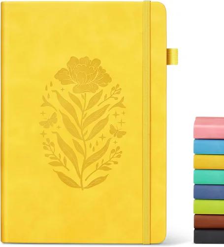 Miniatura 14 de Cuaderno de diario con líneas para mujeres, A5 de tapa dura de cuero rosa para escribir, 200 páginas, diario de viaje diario, cuaderno grueso