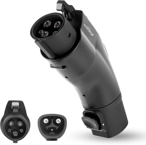 Adaptador Tesla a J1772 - Adaptador de Carga EV NACS a J1772 Máx 60A 250V, para Conectores de Alta Potencia Tesla, Cargador Móvil/Destino Solo para