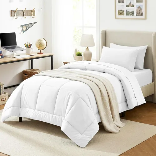 Miniatura 63 de CozyLux Juego de edredón tamaño King, color verde oliva, 7 piezas en una bolsa, edredón verde tamaño King, juegos de ropa de cama para todas