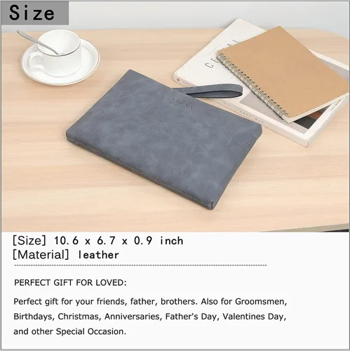 Miniatura 6 de FSD.WG Bolso de mano para hombre, bolso de mano grande de 12 pulgadas, cartera de embrague grande, 3