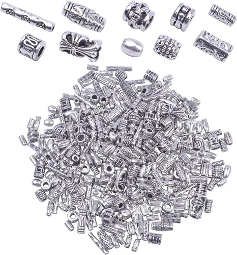 Miniatura 10 de BronaGrand 3.53 oz (alrededor de 220-300 unidades) cuentas espaciadoras de columna de oro antiguo, abalorios, collares, dijes, accesorios para Oro