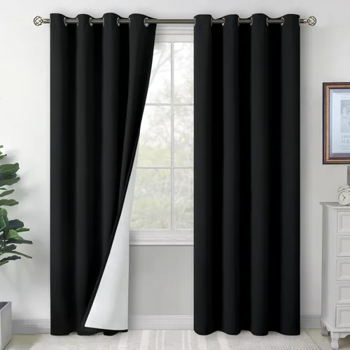 Miniatura 14 de BGment Cortinas opacas cortas de 30 pulgadas de largo, 2 paneles de cortinas 100% de oscurecimiento de la habitación para ventanas pequeñas