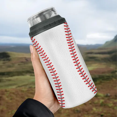 Miniatura 5 de winorax Vaso de béisbol 4 en 1, enfriador de latas de béisbol de acero inoxidable, vasos aislados para café, taza de viaje con tapa, vasos de regalo