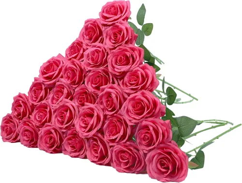 Miniatura 15 de LVEFIT 12 rosas artificiales de seda de color naranja quemado, ramo de rosas de seda de tallo largo para bodas, despedidas de soltera, fiestas