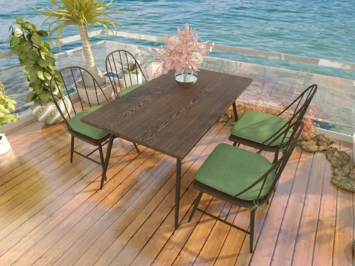 Miniatura 7 de Cojín para silla antideslizante para exteriores, cojines de asiento para silla de comedor en forma de U con lazos, 14 x 14 pulgadas, juego de 2 Azul