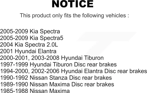 Miniatura 2 de Reemplazo de pastillas de freno de disco semimetálicas traseras PPF-D323 para Hyundai Elantra Kia Spectra Tiburon Spectra5 Nissan Stanza Maxima