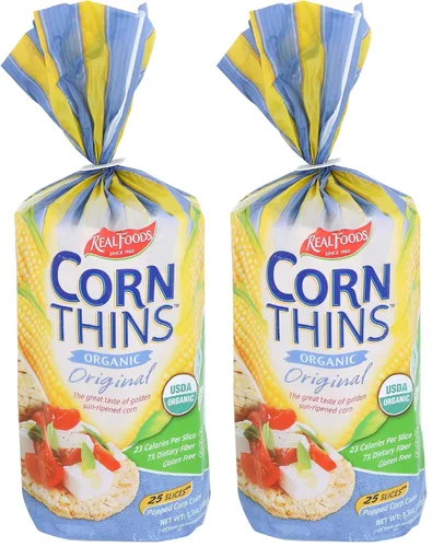Miniatura 7 de Real Foods, Corn Thins Original Orgánico, 5.3 onzas
