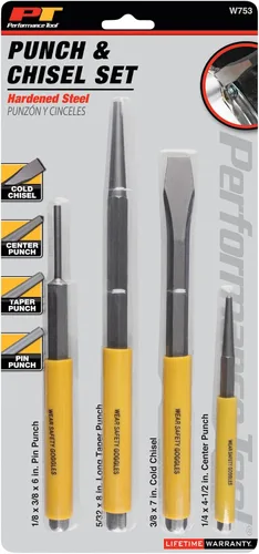 Miniatura 2 de Performance Tool W753 - Juego de punzón y cincel de 4 piezas